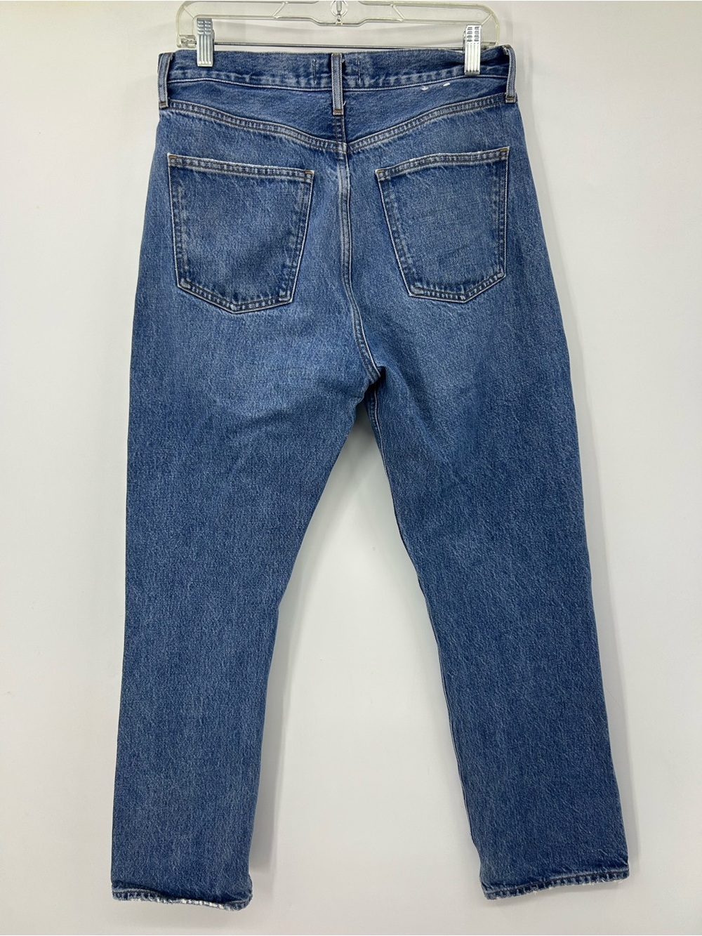 Agolde Women's Straight Leg Jeans in Medium Blue - Picture 4 of 10